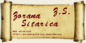 Zorana Sitarica vizit kartica